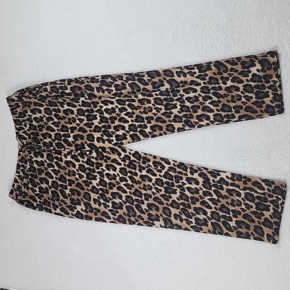 Natori Pants - Natori Leopard Pants Drawstring Waist With Pockets